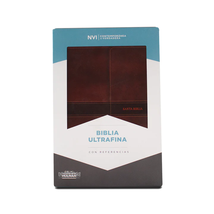 SANTA BIBLIA ULTRAFINA NVI C/ REF MARRON SIMIL PIEL Y SOLAPA C/ IMAN