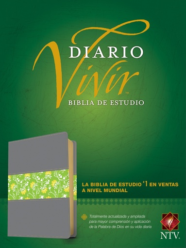 [9781496435446] BIBLIA DE ESTUDIO DIARIO VIVIR NTV SENTIPIEL GRIS/VERDE