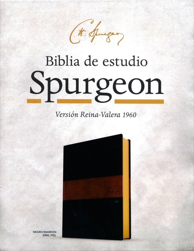[9781535915182] BIBLIA DE ESTUDIO SPURGEON RV1960  NEGRO / MARRÓN SIMIL PIEL