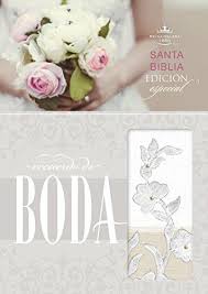 [9781535950923] Biblia Blanco/lino/simil piel Boda