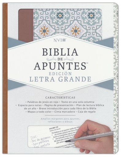 [9781535926126] BIBLIA DE APUNTES NVI ED LG AZULEJOS COLOR SALVIA SIMIL PIEL